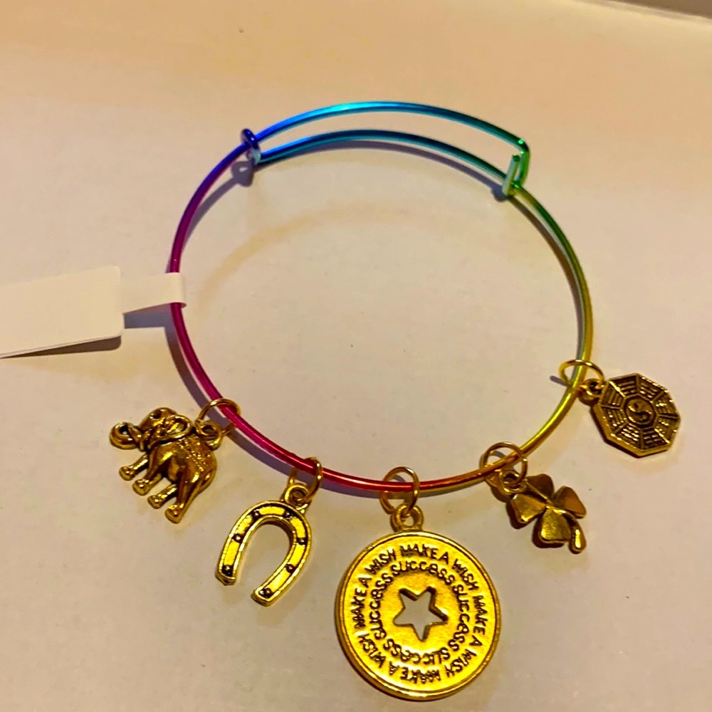 “Good Luck” Rainbow Expandable Bracelet